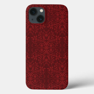 Ausführliche rote Blumentapete Case-Mate iPhone Hülle