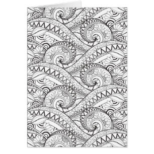 Ausführliches Blumenmuster-Gekritzel