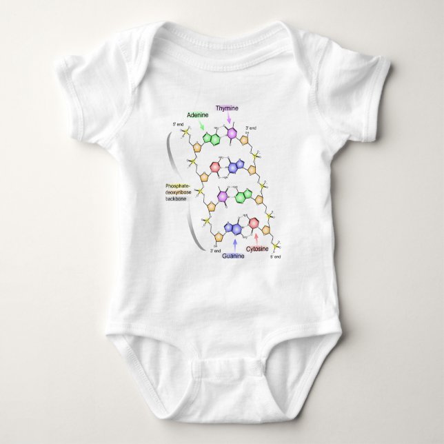 Ausführliches Diagramm der chemischen Struktur von Baby Strampler (Vorderseite)