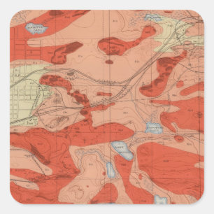 Ausführliches Geologie-Blatt XXVIII Quadratischer Aufkleber