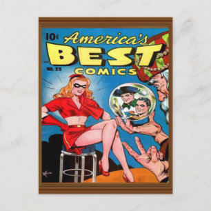 Ausgabe 25 Beste Superhelden-Comic Amerika Postkarte