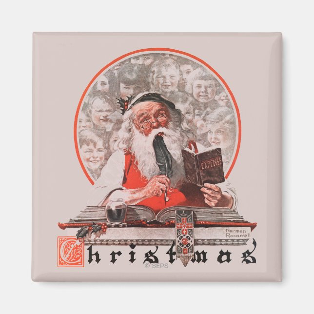 Ausgaben des Weihnachtsmanns Magnet (Vorne)