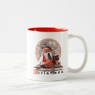Ausgaben des Weihnachtsmanns Zweifarbige Tasse