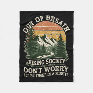 Ausgeatmete Wandergesellschaft Funny Outdoor Zitat Fleecedecke
