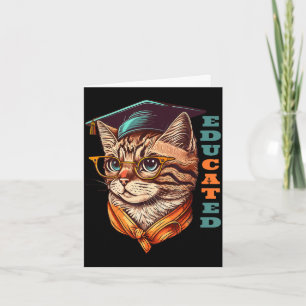 Ausgebildete Katze in Abschlussmütze lustiger Absc Karte