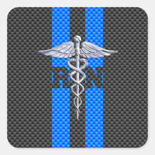 Ausgebildete Krankenschwester Quadratischer Aufkleber