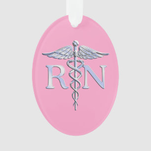 Ausgebildete Krankenschwester RNCaduceus auf Ornament