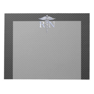 Ausgebildete Krankenschwester RNCaduceus Notizblock