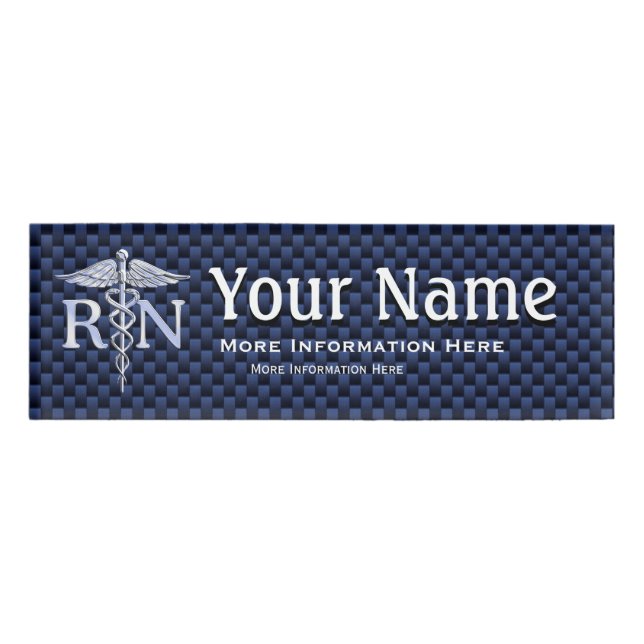 Ausgebildete Krankenschwester RNcaduceus-Schlangen Namenschild (Vorderseite)