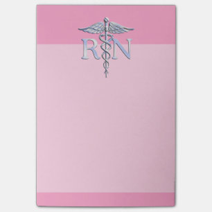 Ausgebildete Krankenschwestersilberner Post-it Klebezettel