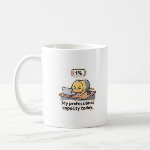 Ausgebrannte Batterie Lustiger Büro-Mug Kaffeetasse