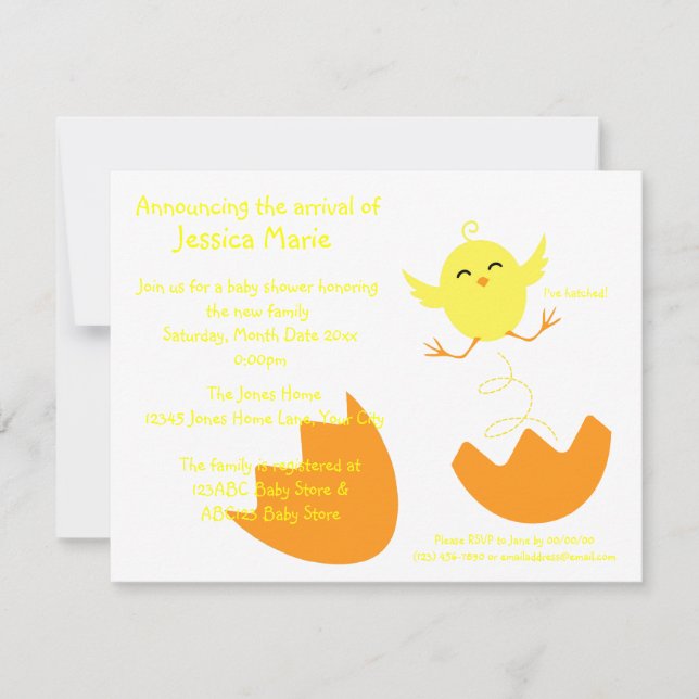 Ausgebrütet Einladung (Vorderseite)