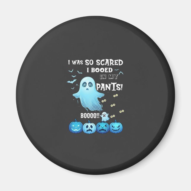 Ausgebuhte Hose Halloween Geist Blaue Kürbisse Magnet (Vorne)