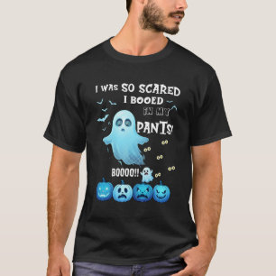 Ausgebuhte Hose Halloween Geist Blaue Kürbisse T-Shirt