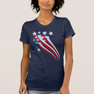 Ausgedehnter amerikanische Flaggen-T - Shirt