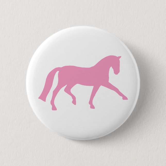 Ausgedehntes Trabdressage-Pferd (Rosa) Button (Vorderseite)