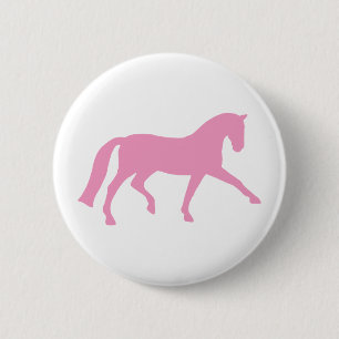 Ausgedehntes Trabdressage-Pferd (Rosa) Button