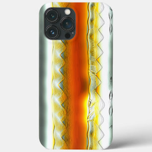 Ausgefallene abstrakte Streifen in Orange und Grau Case-Mate iPhone Hülle