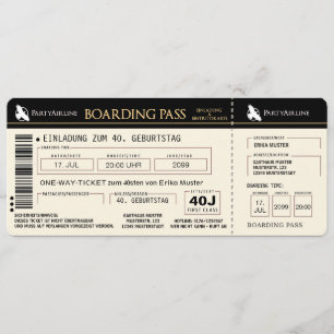 ausgefallene Einladungskarte zum 40. Geburtstag Einladung