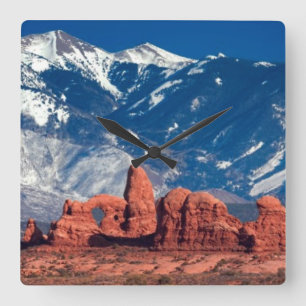 Ausgeglichene Felsen-Spur Quadratische Wanduhr
