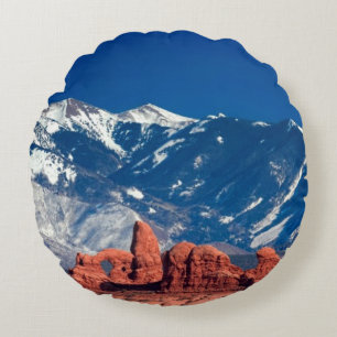 Ausgeglichene Felsen-Spur Rundes Kissen