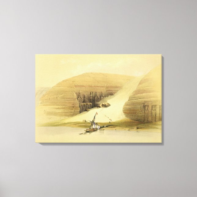 Ausgegrabener Tempel von Abu Simbel, aus "Ägypten  Leinwanddruck (Vorderseite)