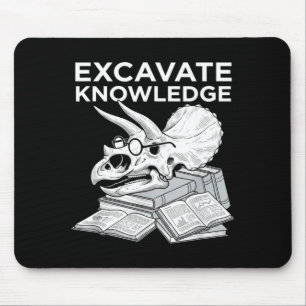 Ausgegrabenes Wissen lustiger Triceratops-Schädel- Mousepad