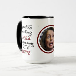 Ausgehen des Kaffees Nancy Pelosi Tasse