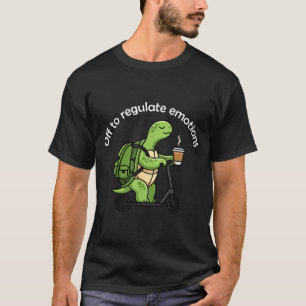Ausgehen, um Emotionen zu regulieren, lustige Schi T-Shirt
