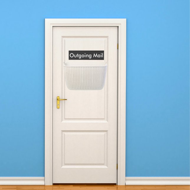 Ausgehende Mail Schwarz Türschild (Von Creator hochgeladen)