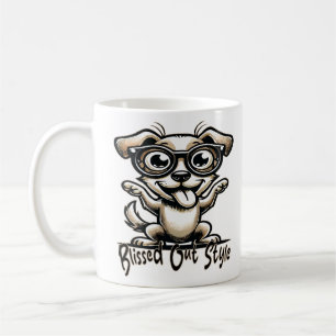 Ausgeklappter Hund Kaffeetasse