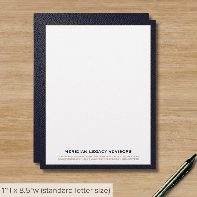 Ausgeklügelte Blue and Gold Business Letterhead Briefbogen (Von Creator hochgeladen)