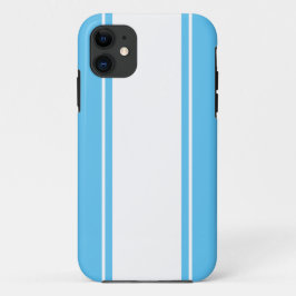 Ausgeklügelte, helle Sky Blue White Racing Streife Case-Mate iPhone Hülle