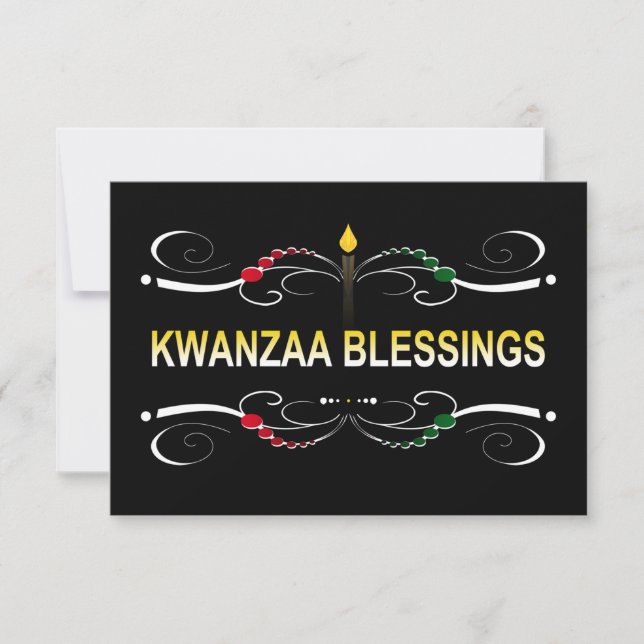 ausgeklügelte Kwanzaa-Segnungen Einladung (Vorderseite)