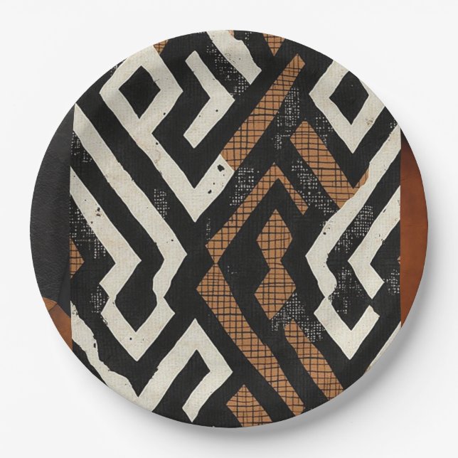 Ausgeklügelte, luxuriöse Papiertafel aus Afrika Pappteller (Vorderseite)