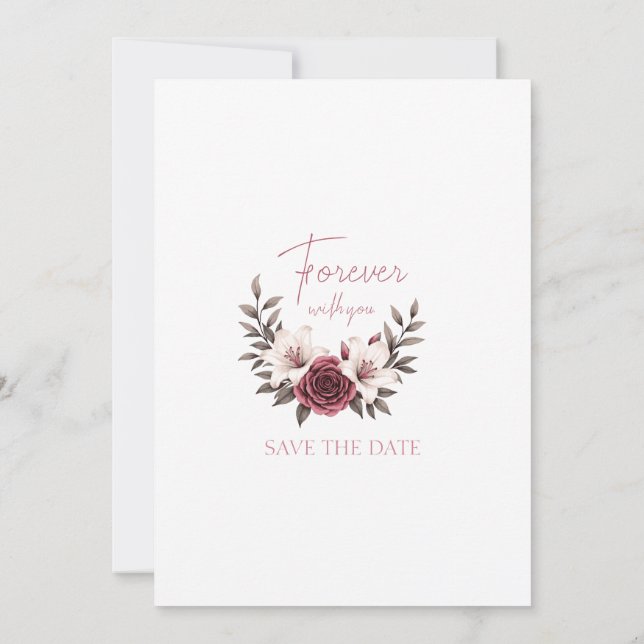 Ausgeklügelte Micro-Wedding Suite Einladung (Rückseite)