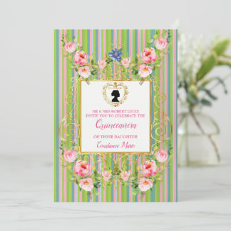 Ausgeklügelte Regency Era Quinceanera Einladung
