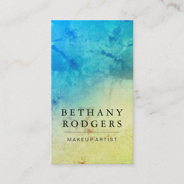 Ausgeklügelter Blauer Grunge Blend Visitenkarte (Vorderseite)