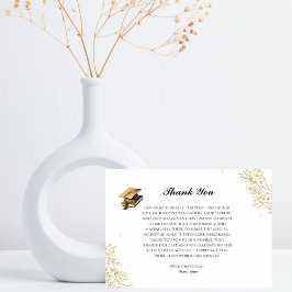 Ausgeklügelter Gold Abschluss Dankeschön Card Einladung