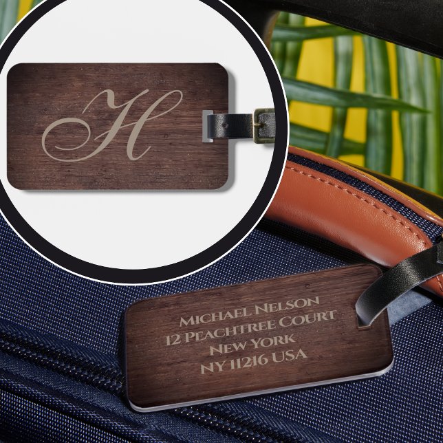 Ausgeklügelter Holzeffekt Gepäckanhänger (Von Creator hochgeladen)