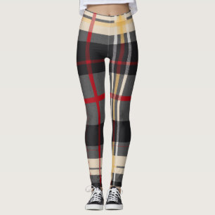 Ausgeklügelter Mix-Tartan Leggings