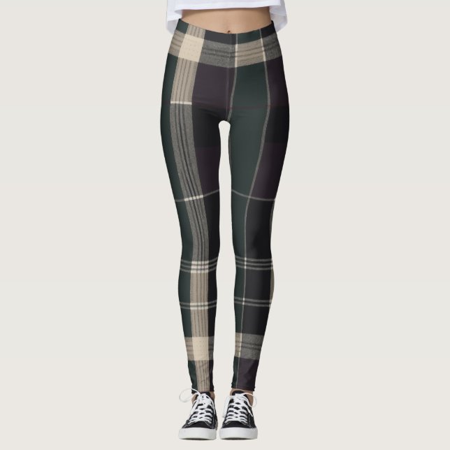 Ausgeklügelter Tartan Leggings (Vorderseite)