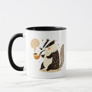 Ausgeklügeltes Badger rauchen Tasse