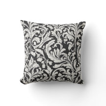 Ausgeklügeltes Damaskusmuster in Weiß mit Reben