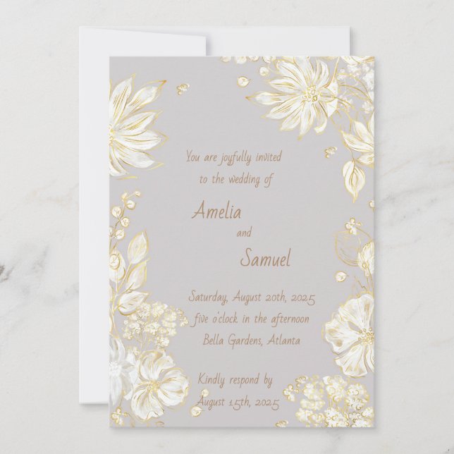 Ausgeklügeltes Design Einladung (Vorderseite)