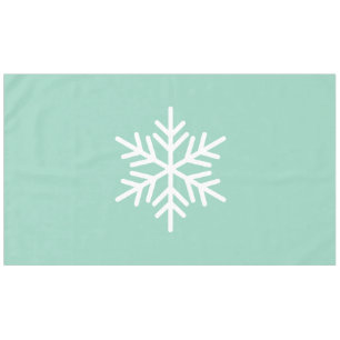 Ausgeklügeltes Nordic Snowflake auf Aquamarinem, s Tischdecke