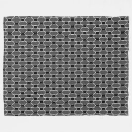 Ausgeklügeltes, schwarz-graues, gepolstertes Muste Fleecedecke