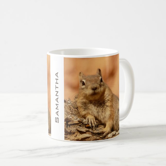 Ausgekühltes Eichhörnchen Personalisiert Kaffeetasse (VorderseiteRechts)