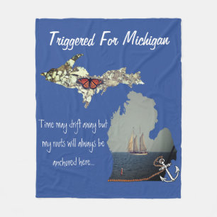Ausgelöst für Michigan-Fleece-Decke Fleecedecke