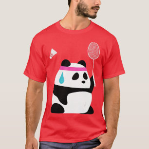 Ausgemerzt Badminton Panda Funny Sweet Badminton A T-Shirt